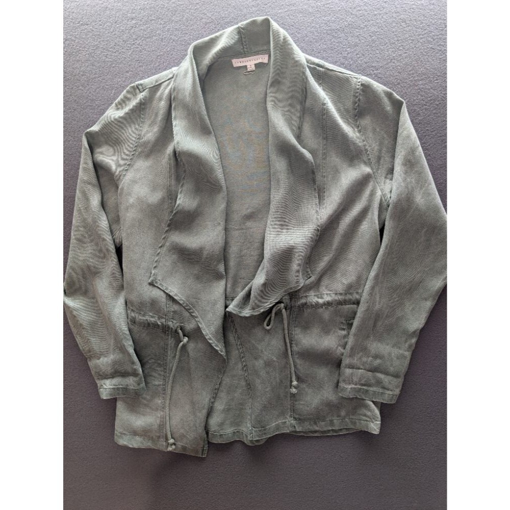 Jane + Delancey Women's Olive Green Utility Jacket Drawstring Waist Size M